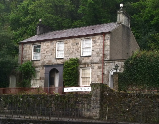 Veterinary Surgery at the end of High Street, on the outskirts of Bangor