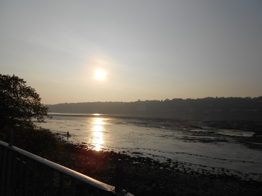 Sunset over the Menai Strait, low tide