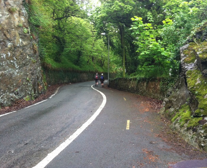 Road leading up and around the hill behind the Victorian Pier (and behind my B & B)