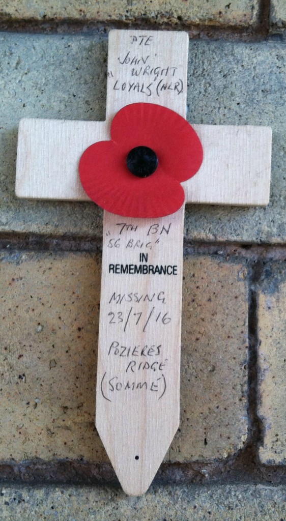 Preston Station Remembrance Cross - 8.13.15 taken by FF