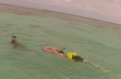 Snorkeling at the barrier reef, Caye Caulker