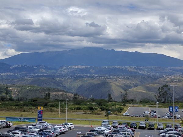 View of Andes Mountains from Quito Airport