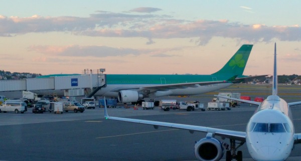 Aer Lingus plane to Dublin, Boston Airport - taken 6.15.16 by FF