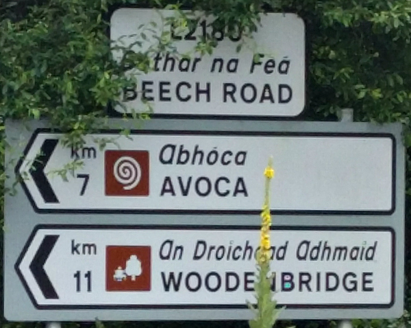 Avoca Road Sign, Arklow, Ireland - taken 7.16.16 by FF