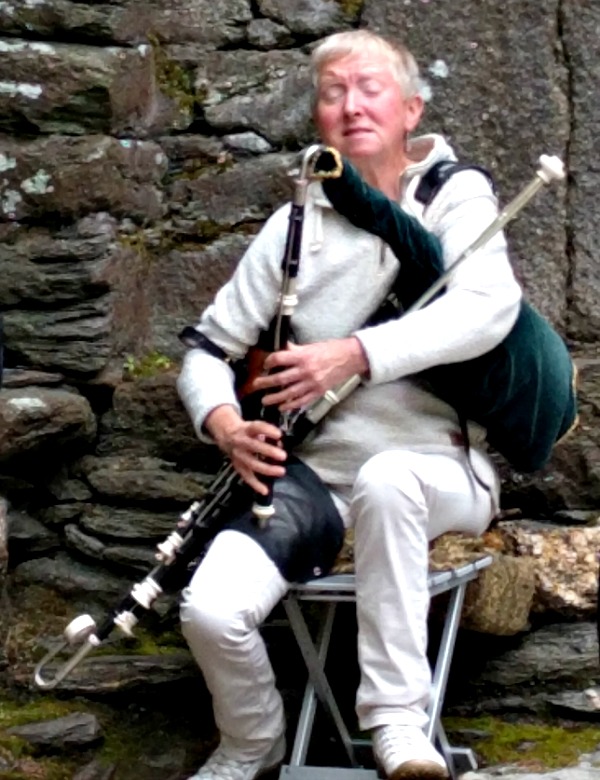 Bagpipe Musician, Glendalough, Ireland - taken 7.24.16 by FF