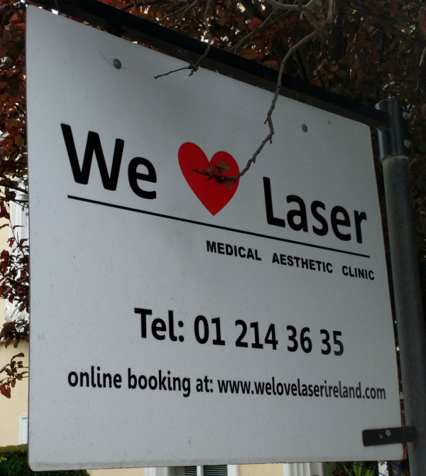 Laser Sign, Ireland - taken 7.3.16 by FF
